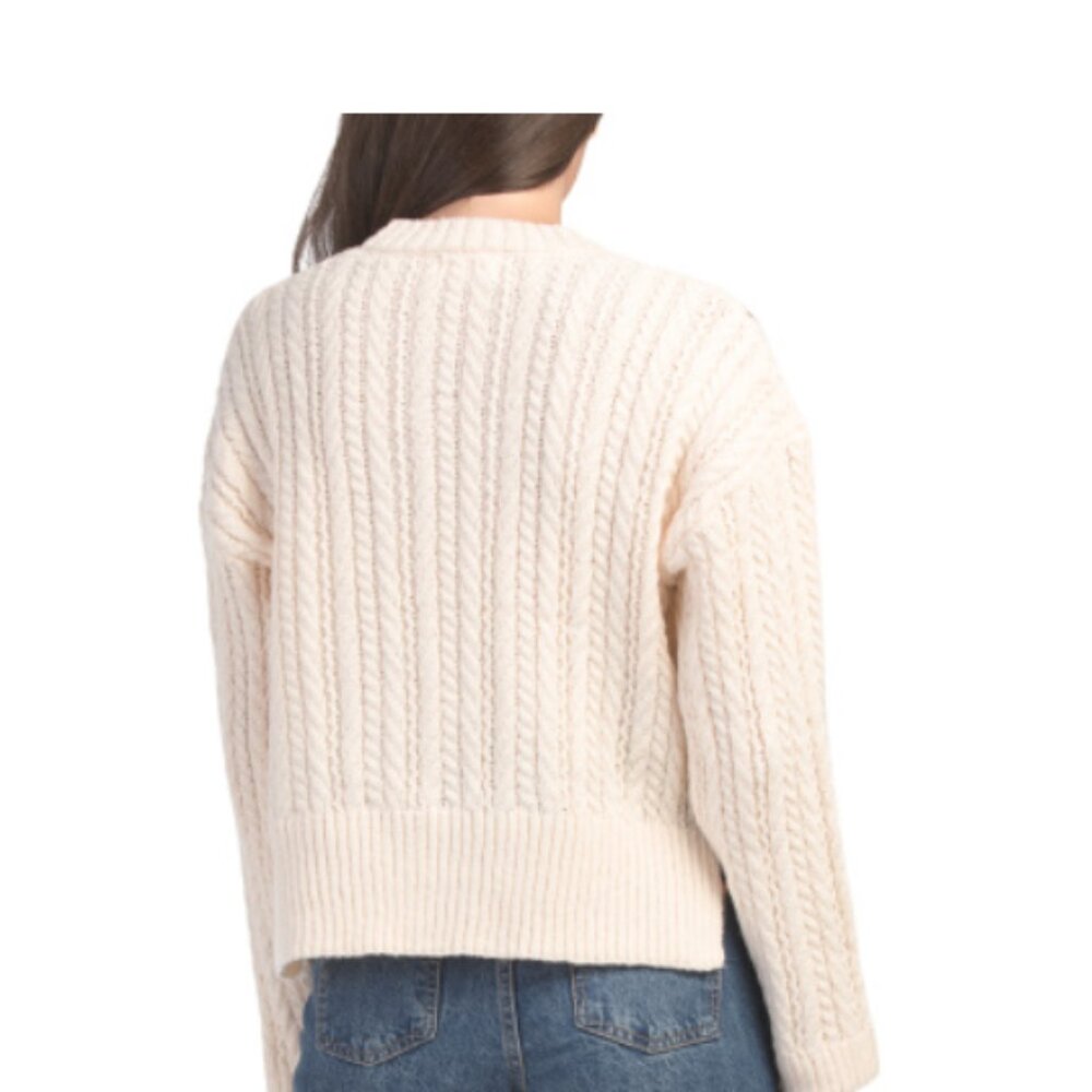 NWT CIEBON Women's Ursa Jeweled Ivory Knit Sweater Size XS - Picture 2 of 5